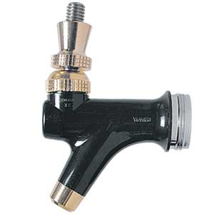 4028 Creamer Faucet, Black Plastic with Brass Trim - 4028