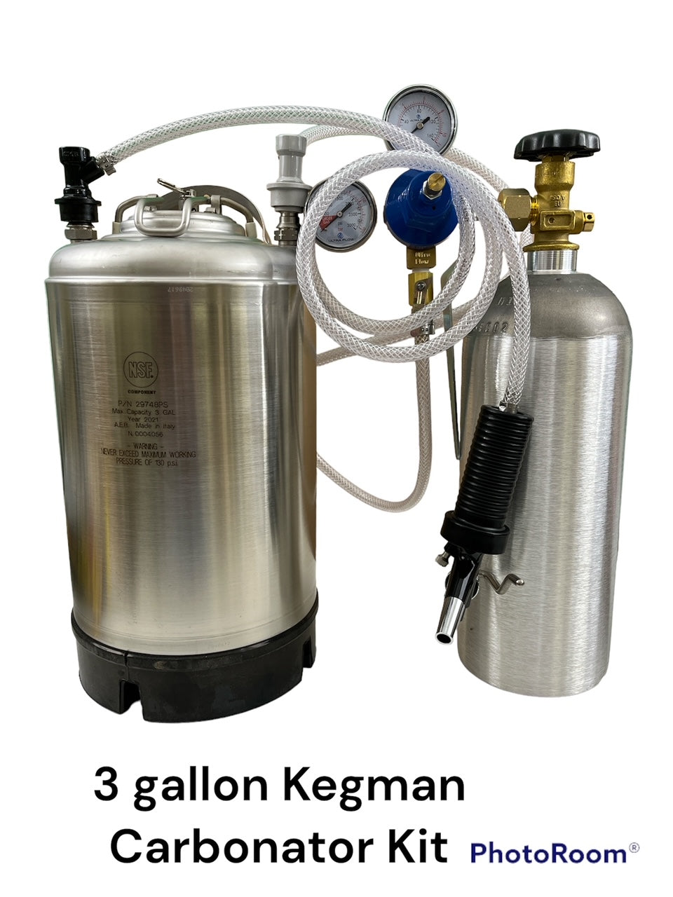 Soda Carbonating Kit - Portable 3 GALLON