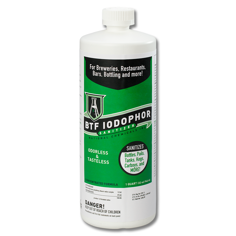 B-T-F Iodophor Sanitizer. Case of 12 32 Oz Bottles - 5017