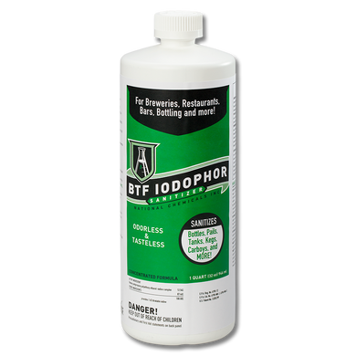B-T-F Iodophor Sanitizer. Case of 12 32 Oz Bottles - 5017