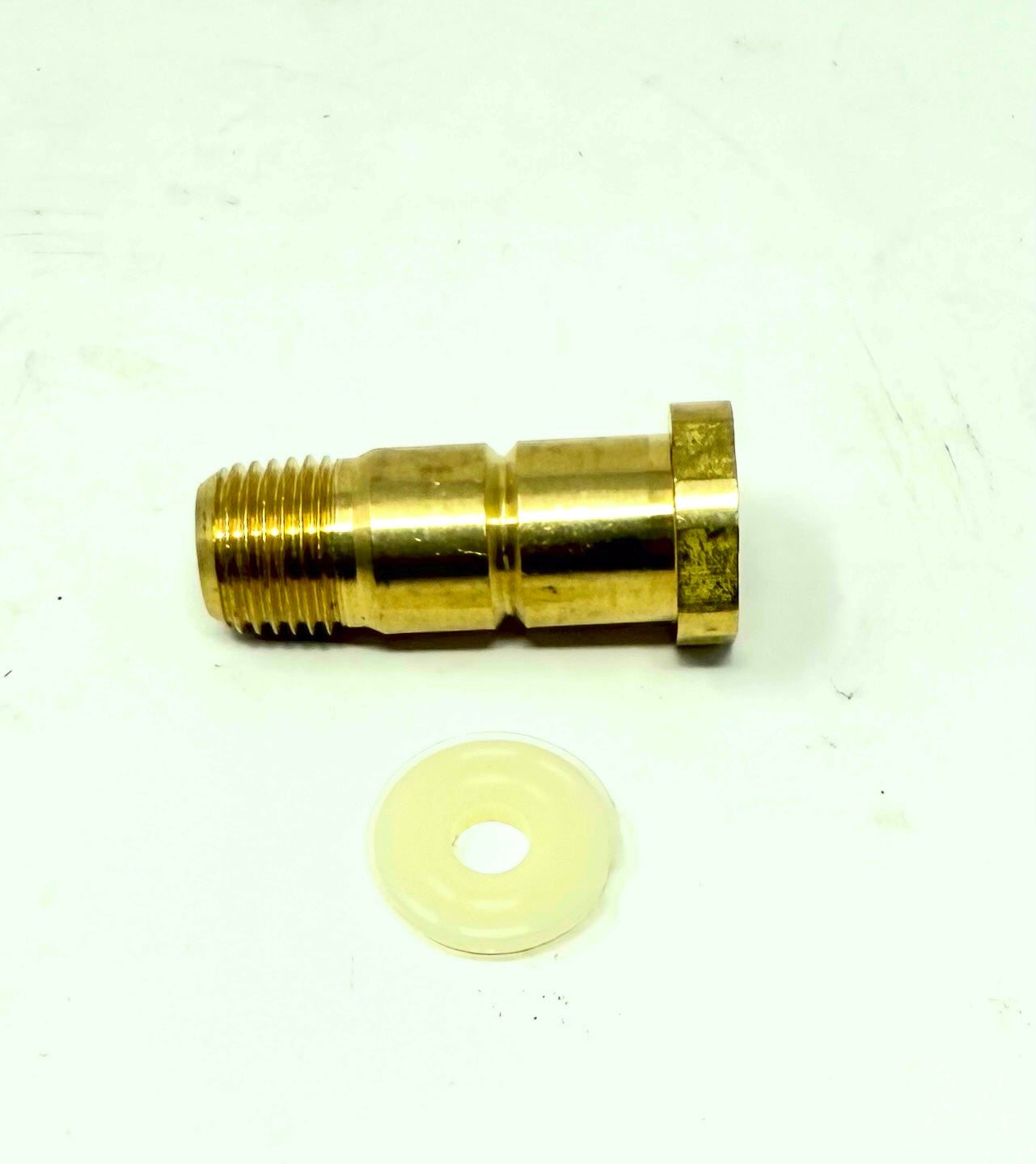 6013 Brass CGA-320 CO2 Stem - Left Hand 1/4 PT - 6013