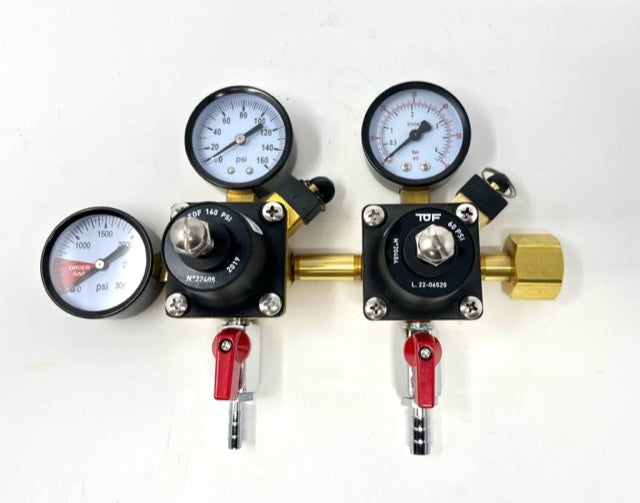 Two Pressure Seltzer and Beer Gas Regulator