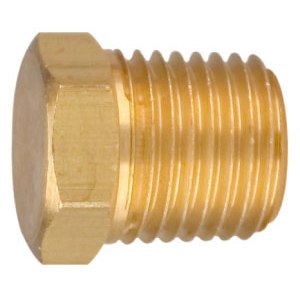 6666 1/4 NPT Male Plug with hex Head - Left Hand Thread - 6666