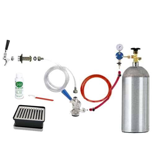 9810 Standard Refrigerator Conversion Kit with a 5 pound CO2 Cylinder - 9810